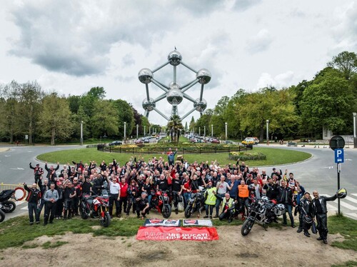 Ducati-Aktion „We ride as One“ in Brüssel (2023).