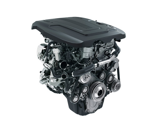 2,0-Liter-Benziner der Ingenium-Motorengeneration von Jaguar.