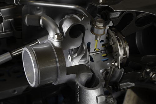 2.0-CDTI-Motor von Opel: Der Turbolader mit variabler Turbinengeometrie (VTG) wird erstmals durch einen elektronisch angesteuerten Aktuator reguliert.