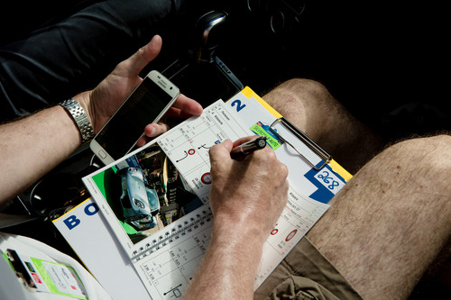 20. Silvretta Classic: Navigator bei der Arbeit.
