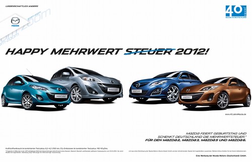 40 Jahre Mazda in Deutschland. Anzeige.