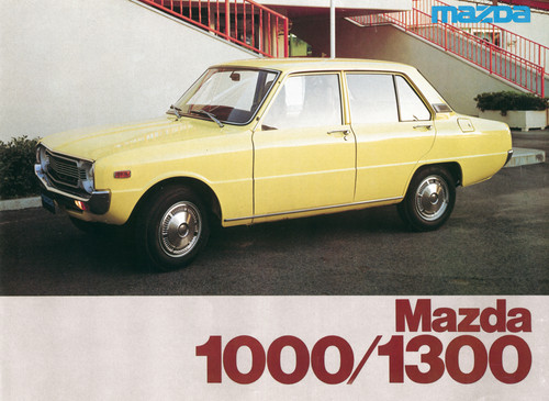 40 Jahre Mazda in Deutschland. Mazda 1000 und 1300 Werbung - Baujahr 1976.