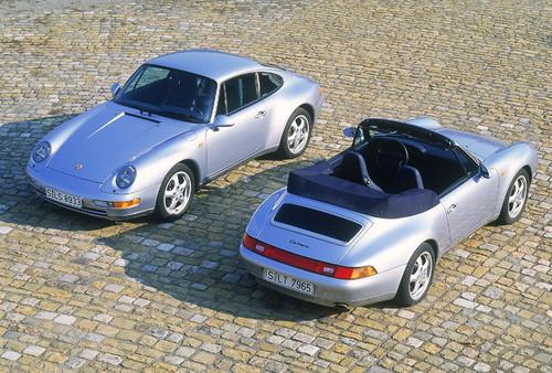 50 Jahre Porsche 911: Porsche  911 Carrera 3.6 Cabriolet, Porsche 911 3.6 Coupé von 1994.