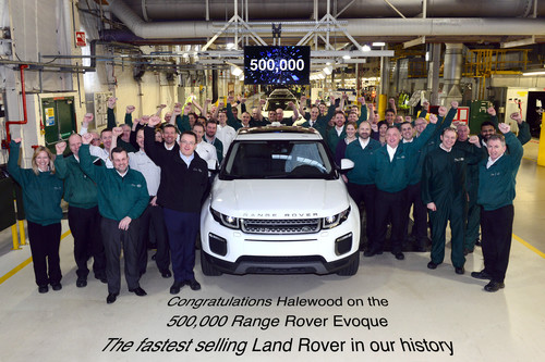 500 000. Range Rover Evoque rollt im Werk Halewood vom Band.
