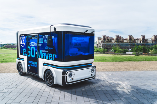 Ab 2019 produziert das Joint Venture von ZF und der Ego Mobile autonom und elektrisch fahrende People und Cargo Mover.


