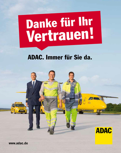 ADAC bedankt sich bei seinen Mitgliedern.