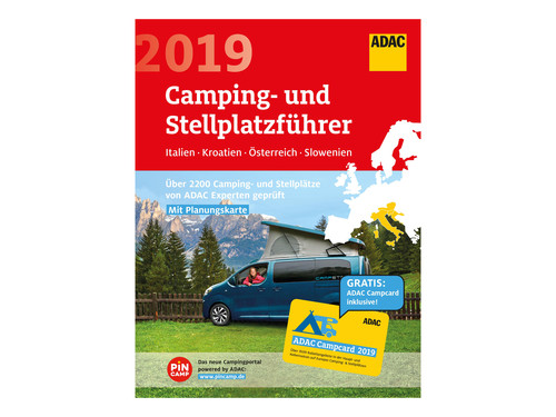 ADAC-Camping- und Stellplatzführer 2019 „Italien, Kroatien, Österreich, Slowenien“.
