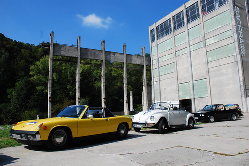 ADAC Europa Classic 2018: Porsche 914/6 (1970), VW Käfer 1303 LS Cabriolet (1979) und VW Golf I Cabriolet (1992) aus der Autostadt.