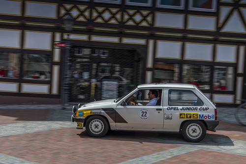 ADAC-Oldtimerfahrt Hessen-Thüringen 2019: Opel Corsa A Cup von 1985.