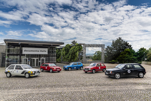 ADAC-Oldtimerfahrt Hessen-Thüringen 2019: Opel schickte fünf ältere Corsa auf die Strecke.
