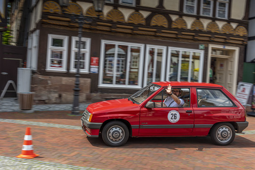 ADAC-Oldtimerfahrt Hessen-Thüringen: Opel Corsa A (1983).