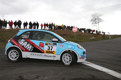 ADAC-Opel-Rallye-Cup-Generalprobe im Erzgebirge: Yannick Neuville und Chriostophe Meyer.