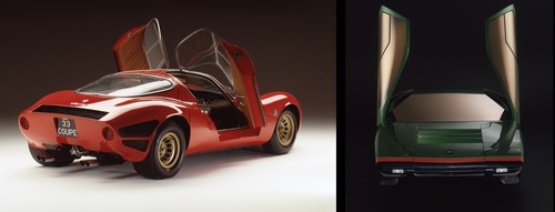 Alfa Romeo Tipo 33 Stradale (1967) und Carabo (1968).