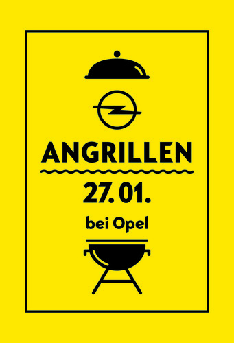 Angrillen bei Opel.