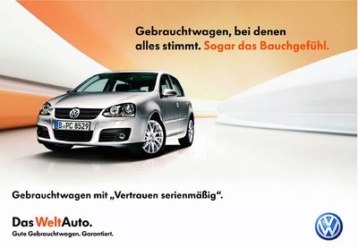 Anzeigenmotiv „Das Welt-Auto“.