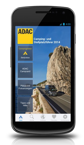 App-Version des ADAC Camping- und Stellplatzführer 2014 verfügbar.