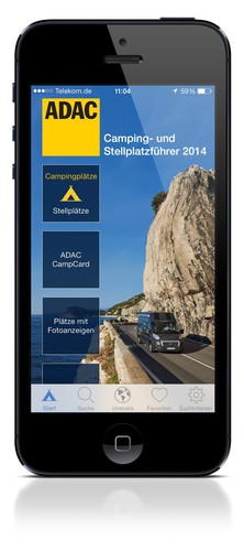 App-Version des ADAC Camping- und Stellplatzführer 2014 verfügbar.