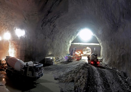 Arbeiten am Brennerbasistunnel.