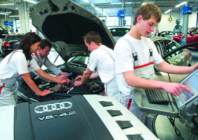 Audi bietet nächstes Jahr 682 Ausbildungsplätze in mehr als 20 verschiedenen Berufen an.