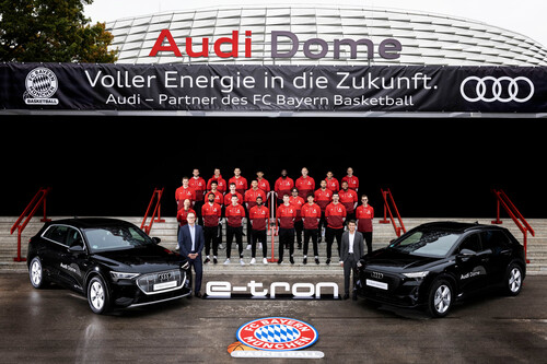 Audi elektrifiziert die Basketballer des FC Bayern.