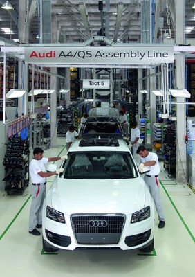 Audi hat die Montage des Modells Q 5 im indischen Aurangabad, Bundesstaat Maharashtra, gestartet.