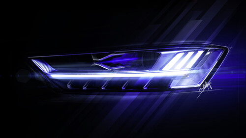 Audi-Lichtdesign, Skizze.