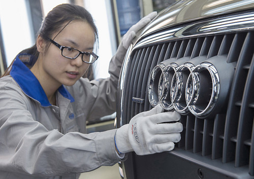 Audi-Produktion in Changchun, China.