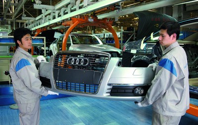 Audi produziert in China gemeinsam mit dem Joint-Venture Partner FAW die Modelle A 4 L, A 6 L und Q 5.