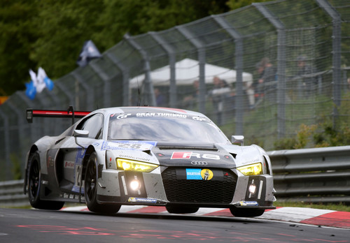 Audi R8 LMS des Teams WRT beim 24-Stunden-Rennen auf dem Nürburgring.