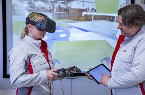 Audi schult Logistikmitarbeiter mit Virtual Reality.