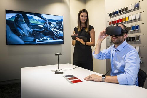 Audi startet Virtual Reality im Autohaus.