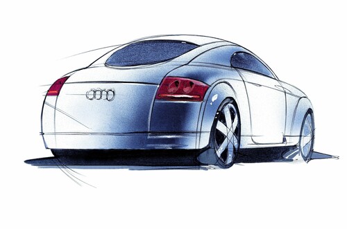 Audi TT: Designskizze für die Studie von 1995.