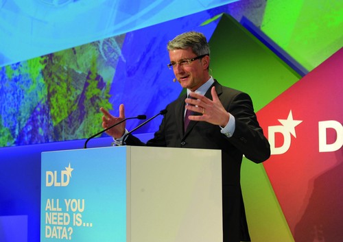 Audi-Vorstandsvorsitzender Rupert Stadler bei der DLD Conference.