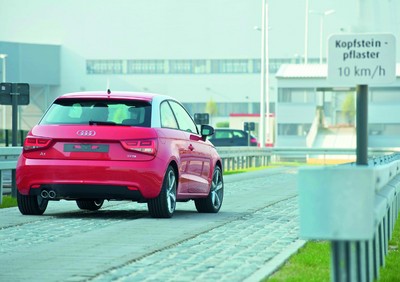 Audi-Werk Brüssel: Ein A 1 auf der Teststrecke.