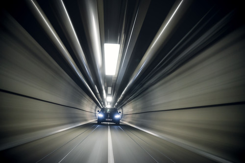 Auf dem Weg von London nach Brüssel nutzte der Jaguar I-Pace die Servicetrasse des Eurotunnels unter dem Ärmelkanal.