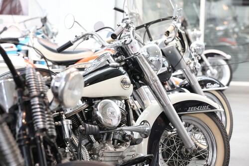 Ausstellung „120 Jahre Harley-Davidson“ im Museum Central Garage in Bad Homburg.