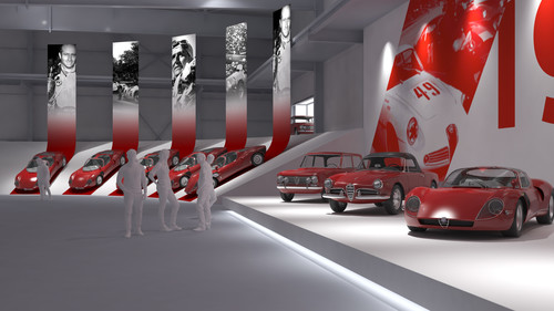Ausstellung „Mythos Alfa Romeo“ im Technikmuseum Sinsheim.