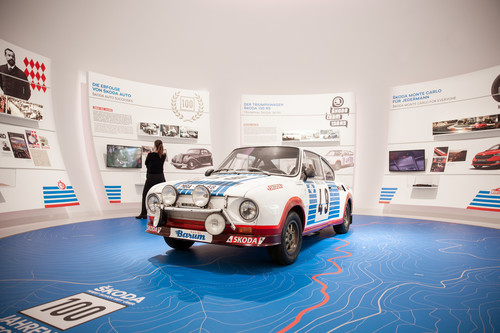 Ausstellung Rallye Monte Carlo im Skoda-Pavillon der Autostadt. 