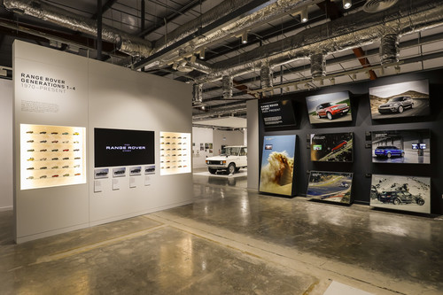 Ausstellung „The Range Rover Story“ im Jaguar-Land-Rover-Werk Solihull.