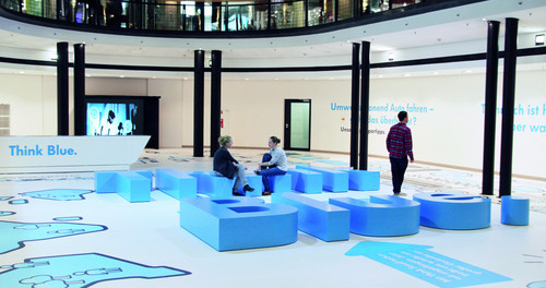 Ausstellung „Think Blue. Ideas" von Volkswagen im Berliner Automobil-Forum Unter den Linden.