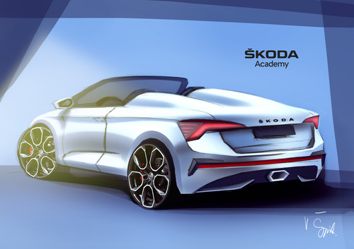 Auszubildende von Skoda entwerfen als Concept-Car einen Scala Spider.