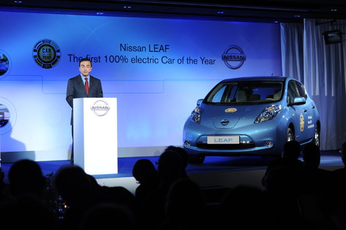 Auto des Jahres: Nissan-Chef Carlos Ghosn bei der Preisverleihung.