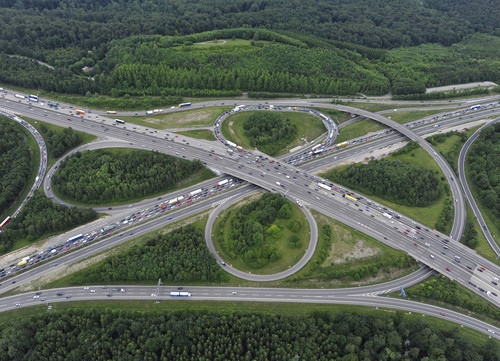 Autobahn in Deutschland.