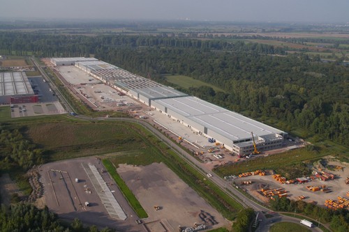 Bau des Daimler-Logistikzentrums in Speyer.