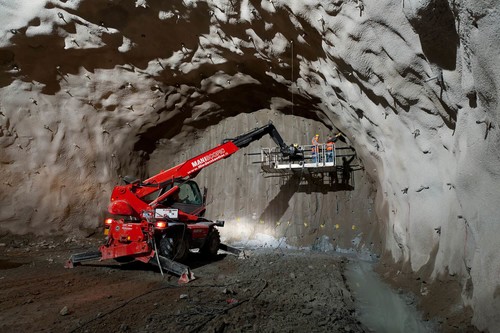 Bauarbeiten am Brenner-Basistunnel.