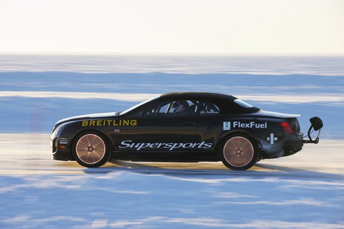 Bentley Continental Supersports auf Rekordfahrt.