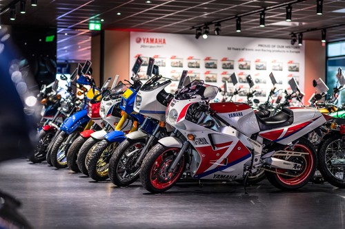 Blick in die „Yamaha Motor Collection Hall“.