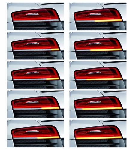 Blinklicht mit dynamisierter Anzeige beim Audi R8.