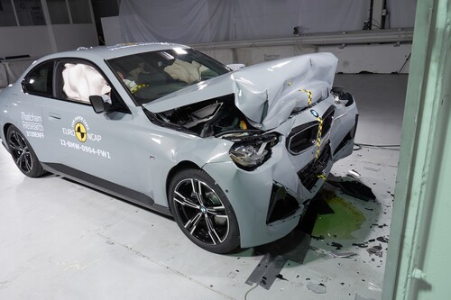 BMW 2er Coupé im Euro-NCAP-Crashtest.