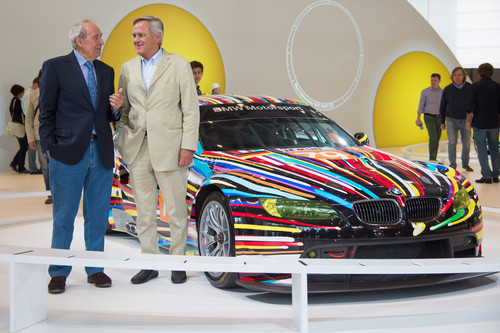 BMW Art Cars: Herve Poulain und Jochen Neerpasch(rechts).